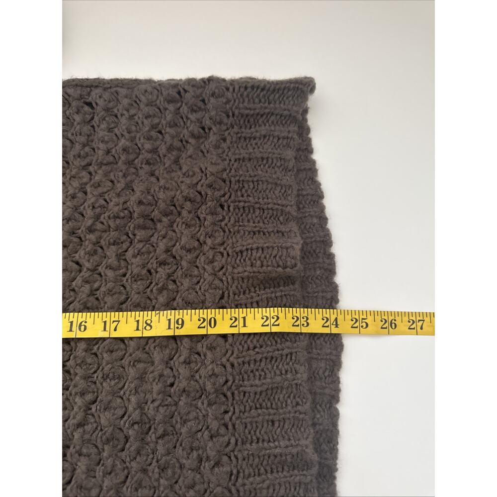 Free People Sweater Crashing Waves‎ Wool Blend Chunky Open Knit Cocoa Size XS - Picture 9 of 13
